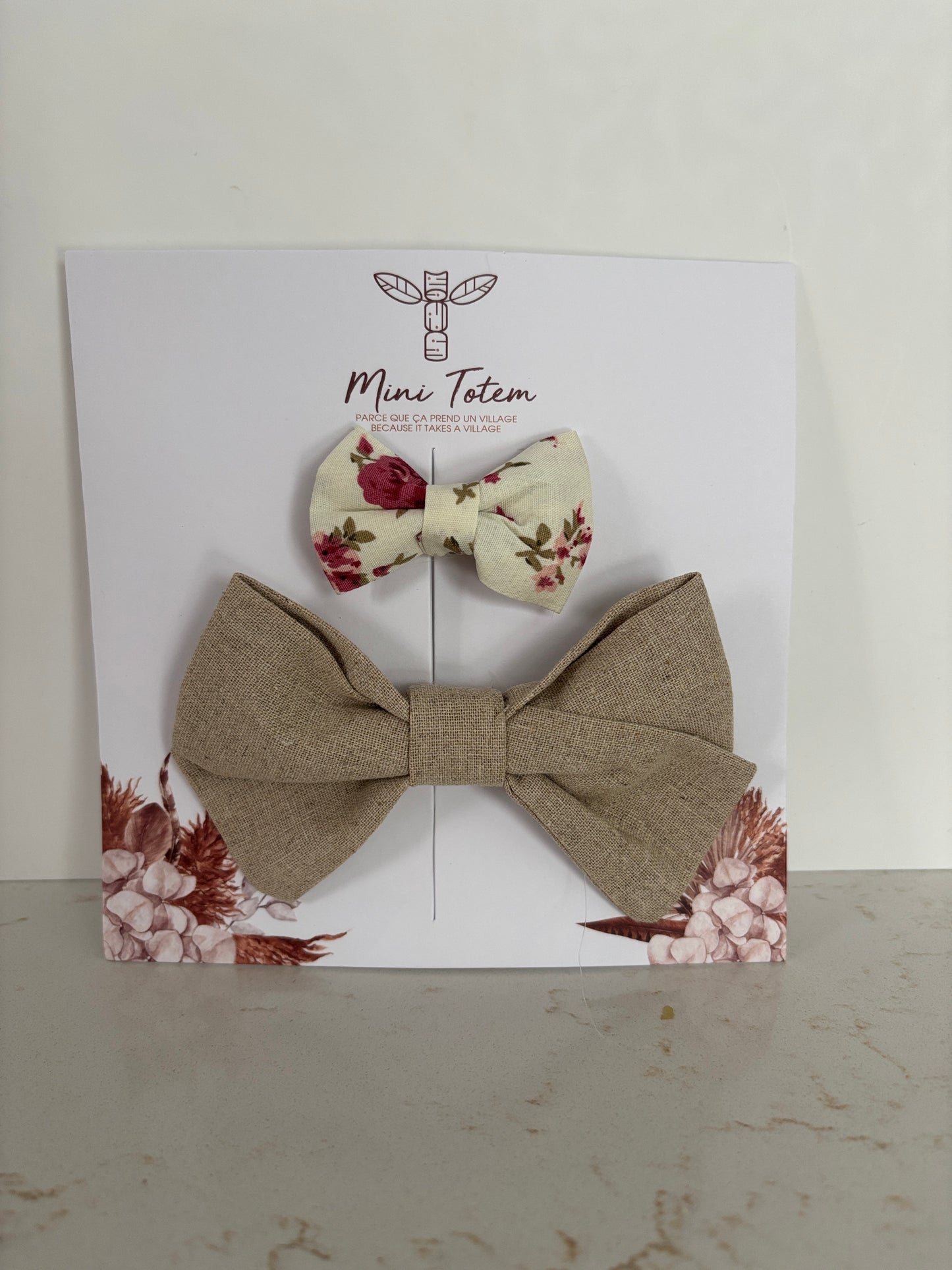 Linen - Duo de Boucles 🎀 Mini Totem *Neuf