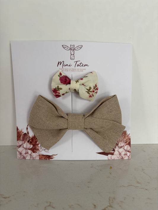 Linen - Duo de Boucles 🎀 Mini Totem *Neuf