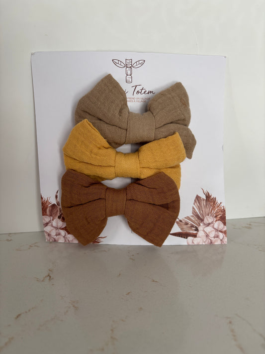 Automne - Trio de Boucles 🎀 Mini Totem *Neuf