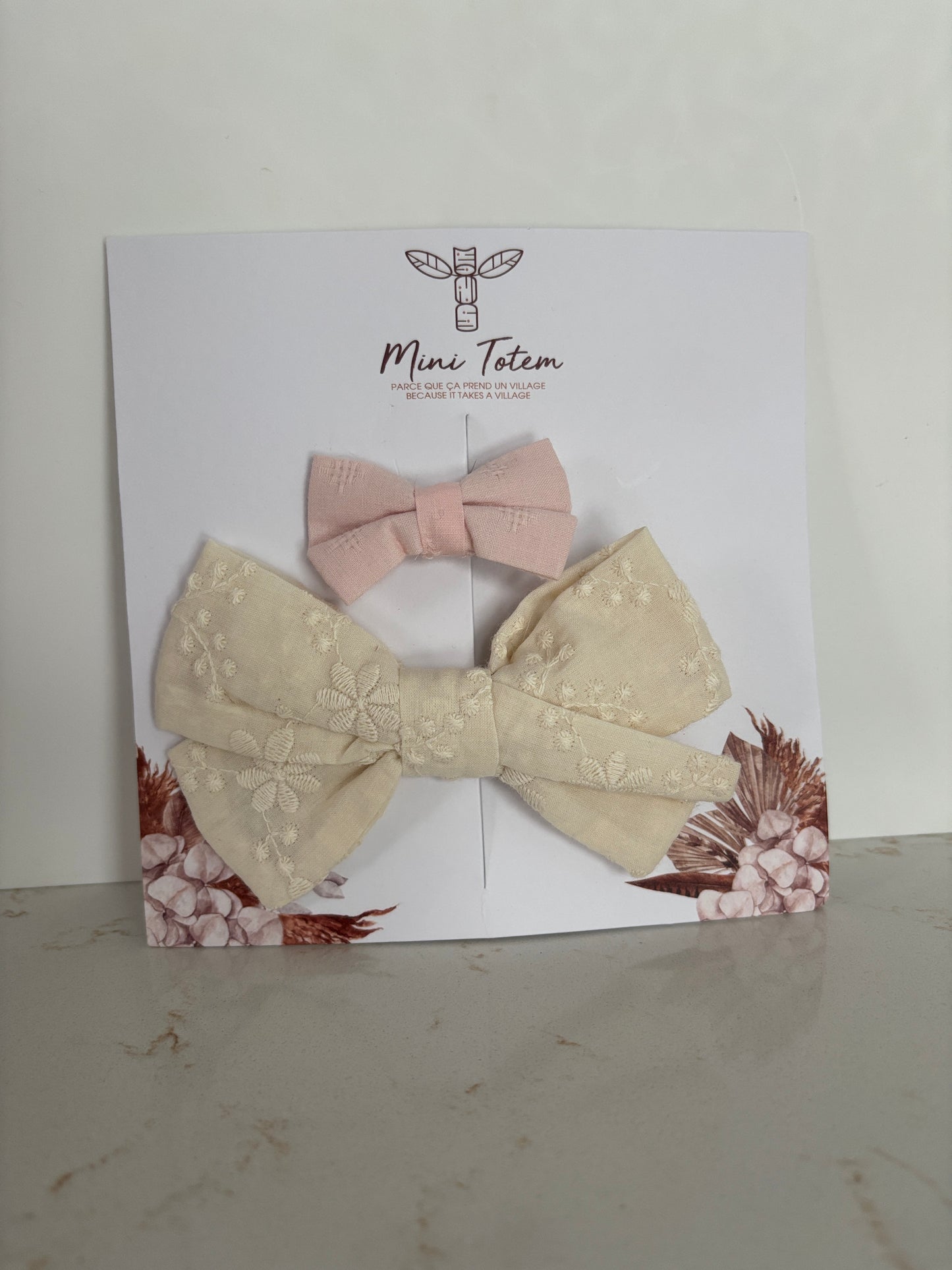 Dentelle - Duo de Boucles 🎀 Mini Totem *Neuf