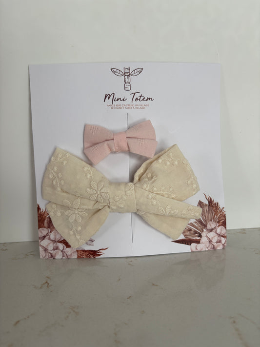 Dentelle - Duo de Boucles 🎀 Mini Totem *Neuf