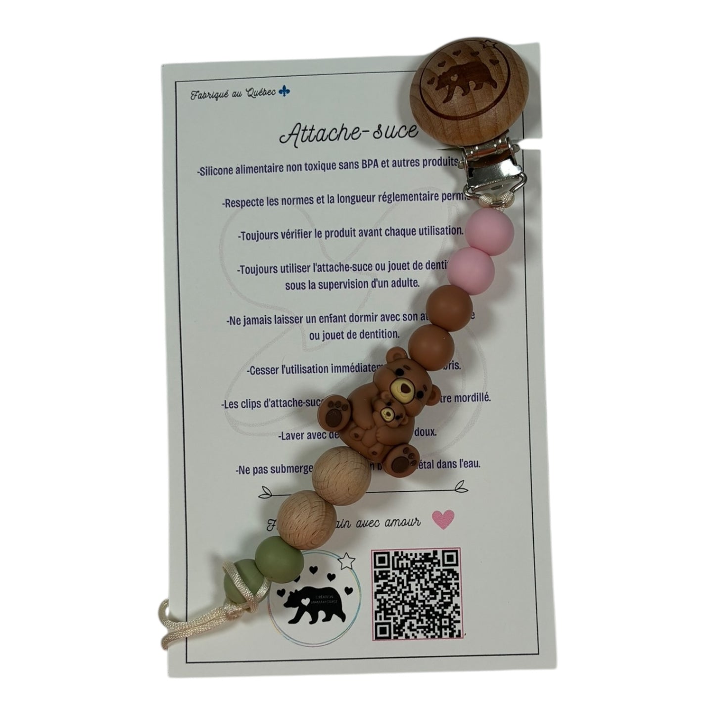 Attache-Suce - Ourson - MamanOurse *Neuf