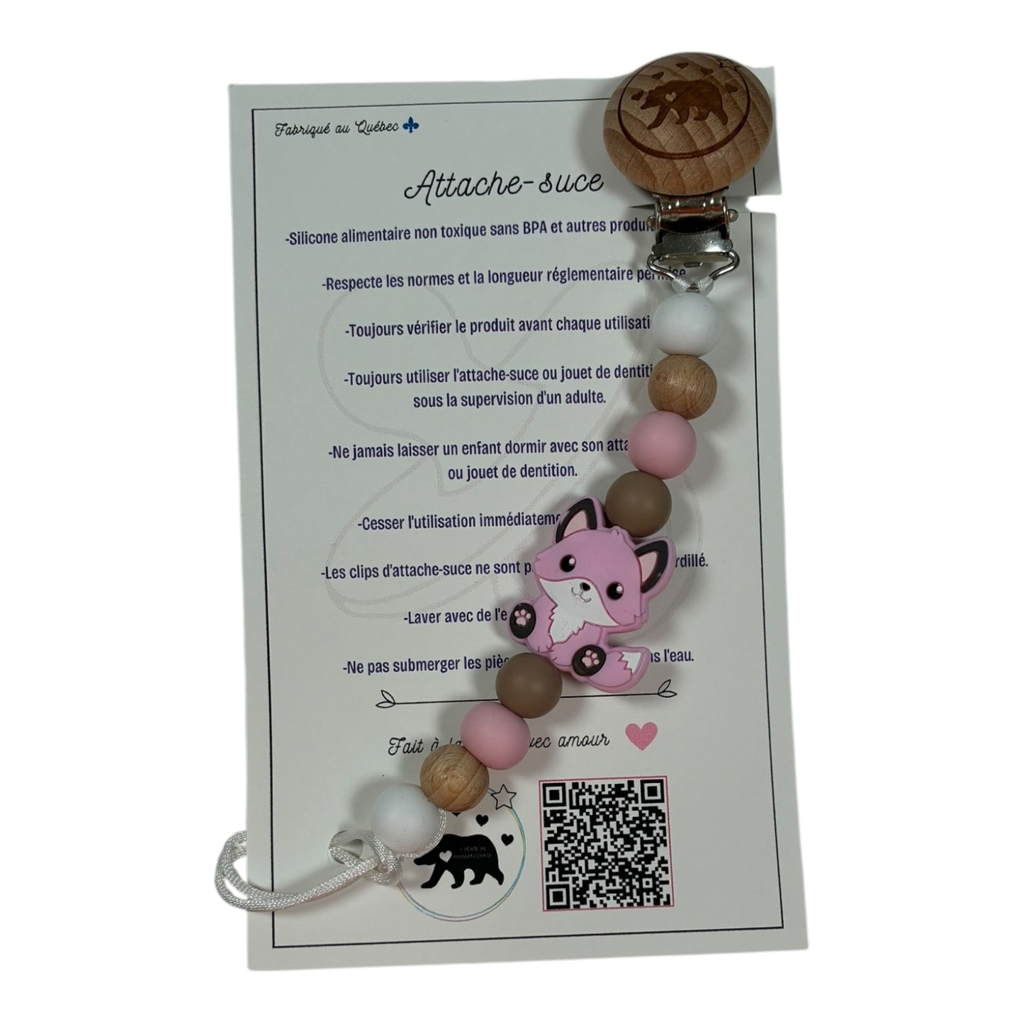 Attache-Suce - Renard Rose - MamanOurse *Neuf