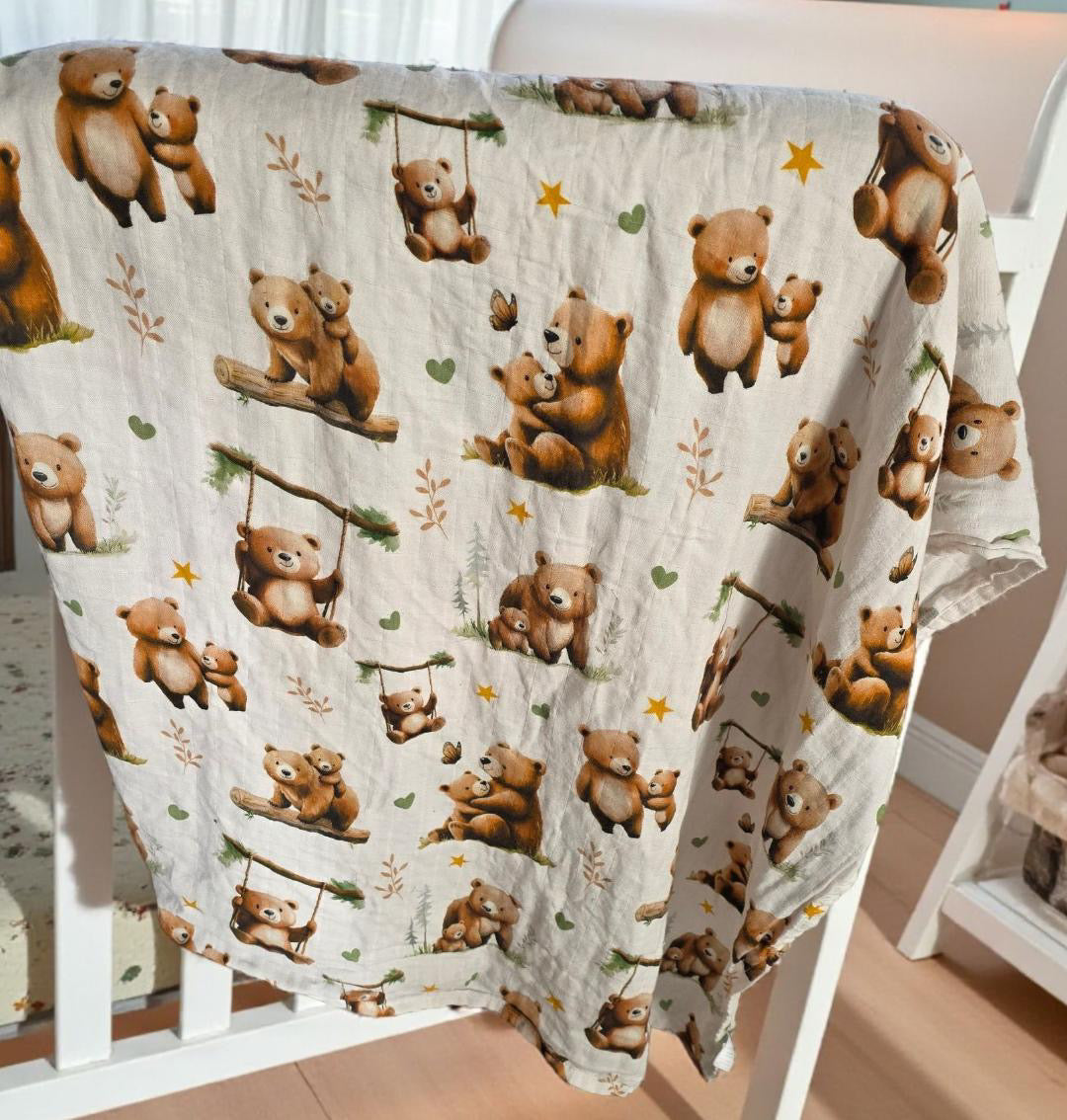 Mousseline - Ourson - MamanOurse *Neuf