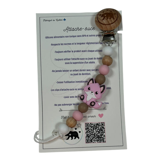 Attache-Suce - Renard Rose - MamanOurse *Neuf